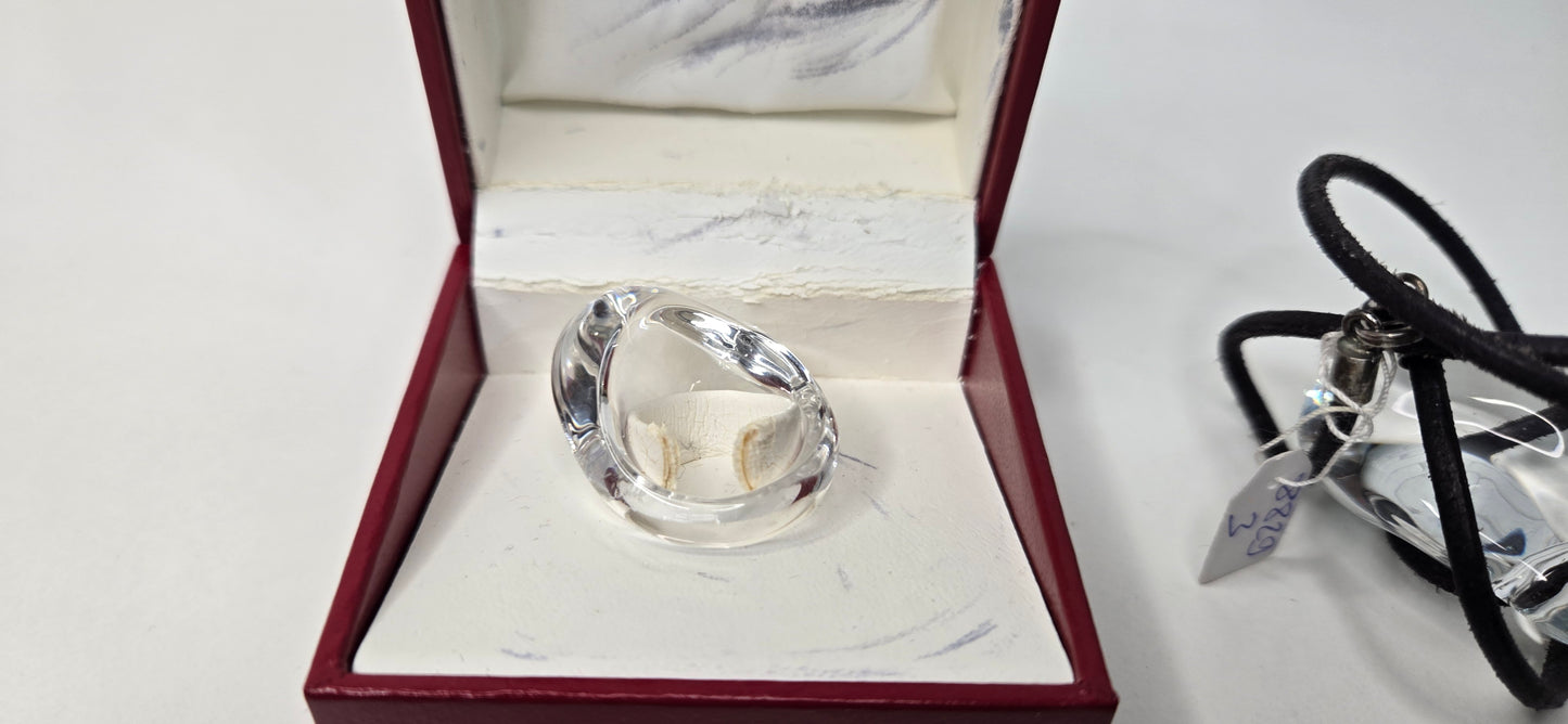 Baccarat Set Ring &Necklace (Pre worn)