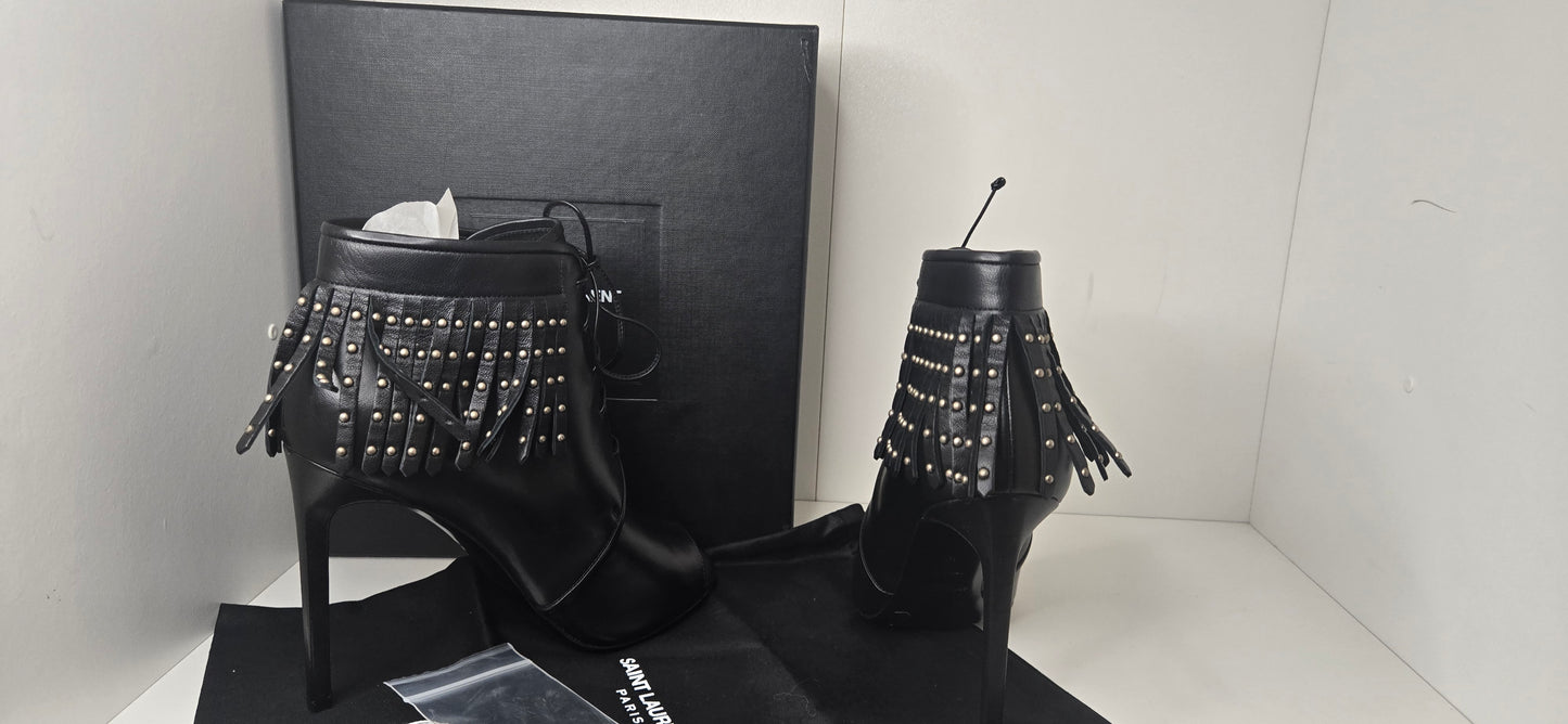 Saint Laurent "Jane Open Toes Boots" New.