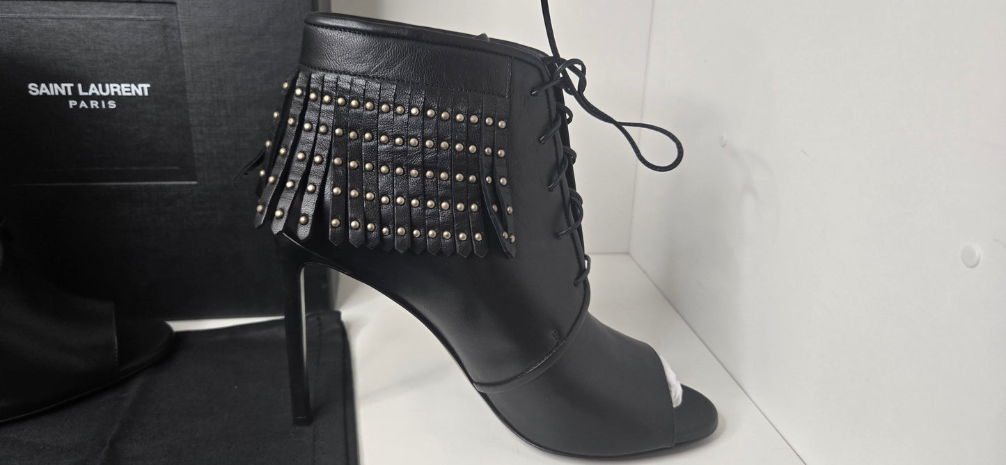 Saint Laurent "Jane Open Toes Boots" New.