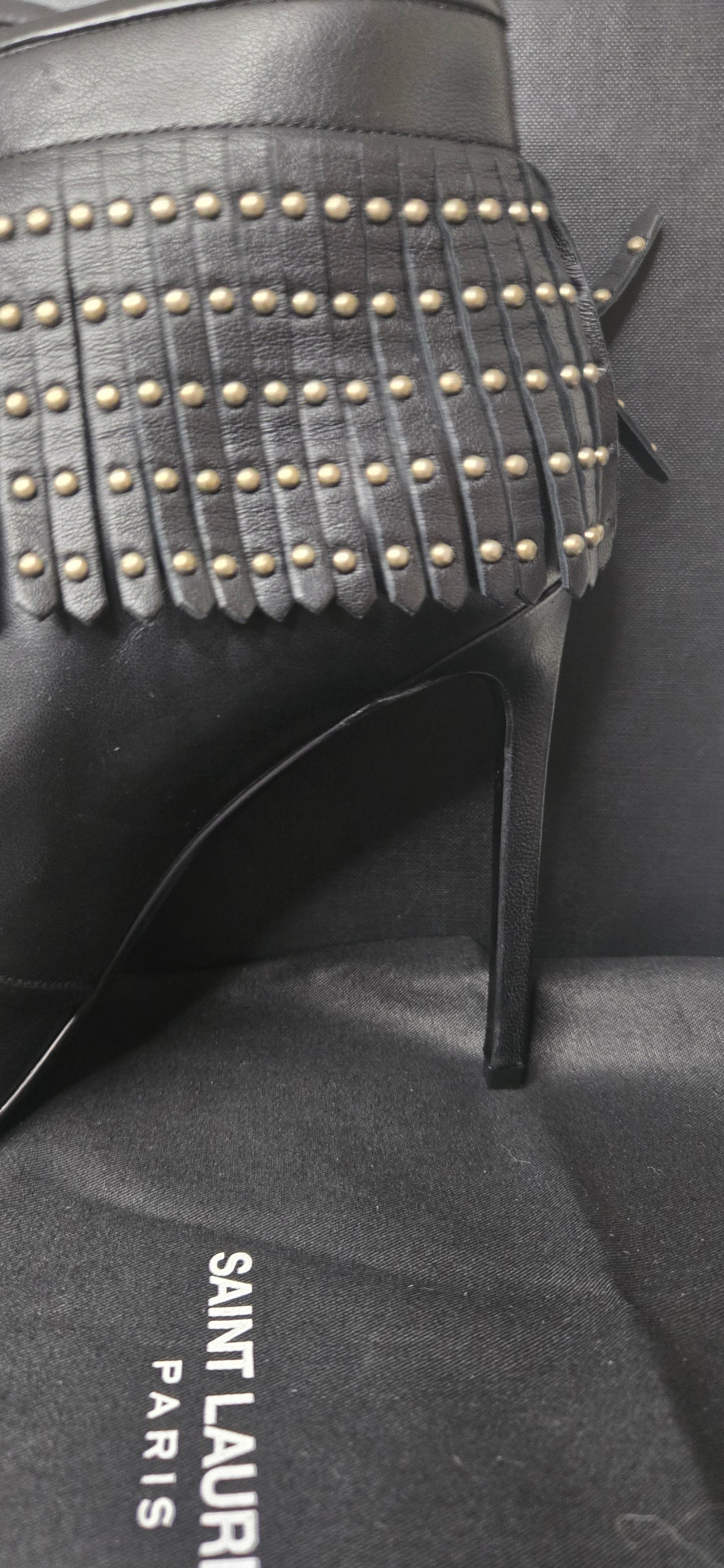 Saint Laurent "Jane Open Toes Boots" New.