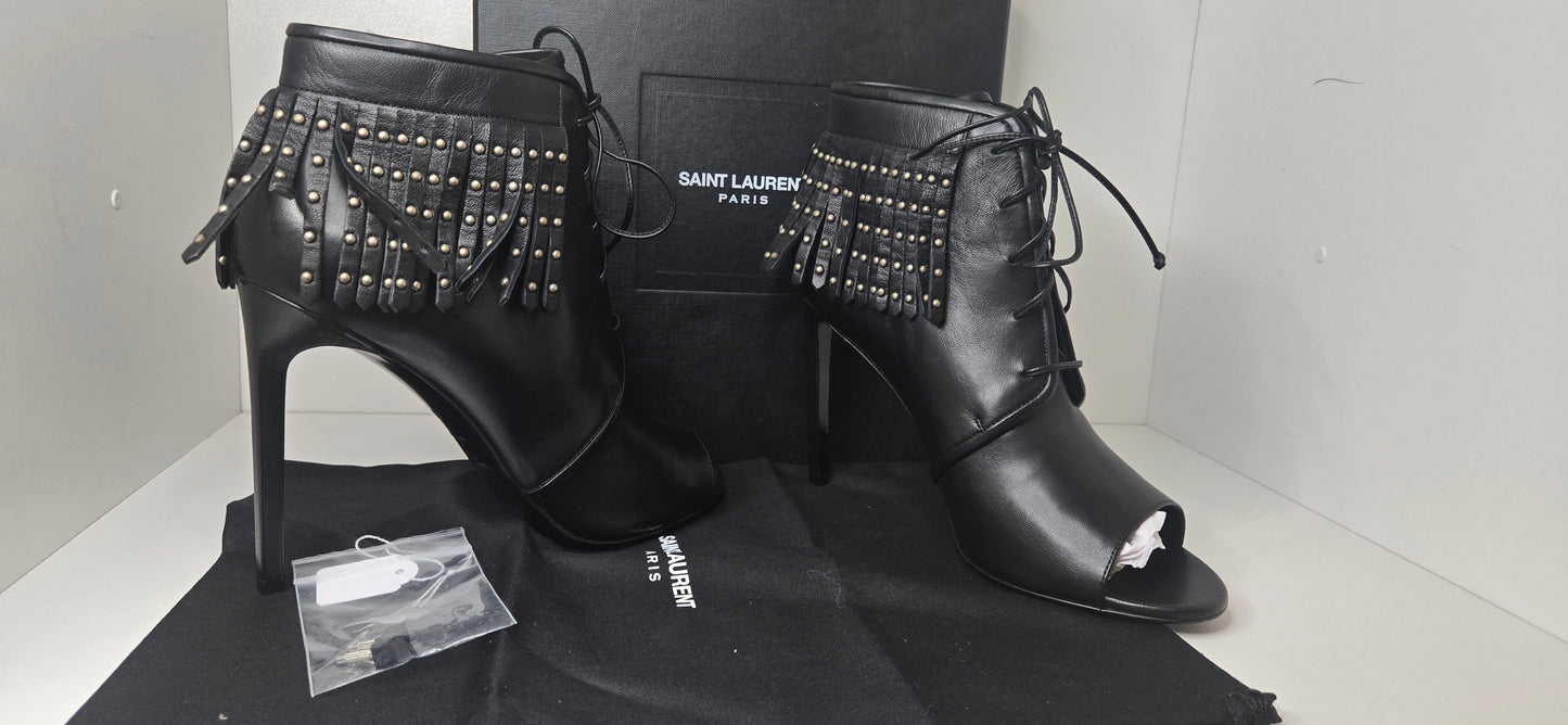 Saint Laurent "Jane Open Toes Boots" New.