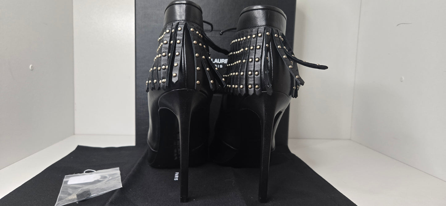 Saint Laurent "Jane Open Toes Boots" New.