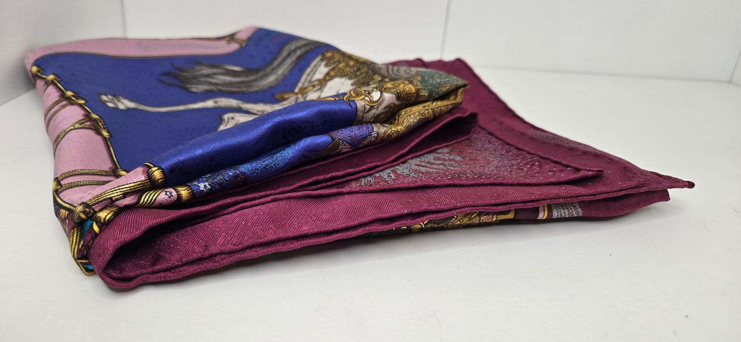 Carré/Scarf Hermès "Feux D'artifice 1987" silk/soie 90cm