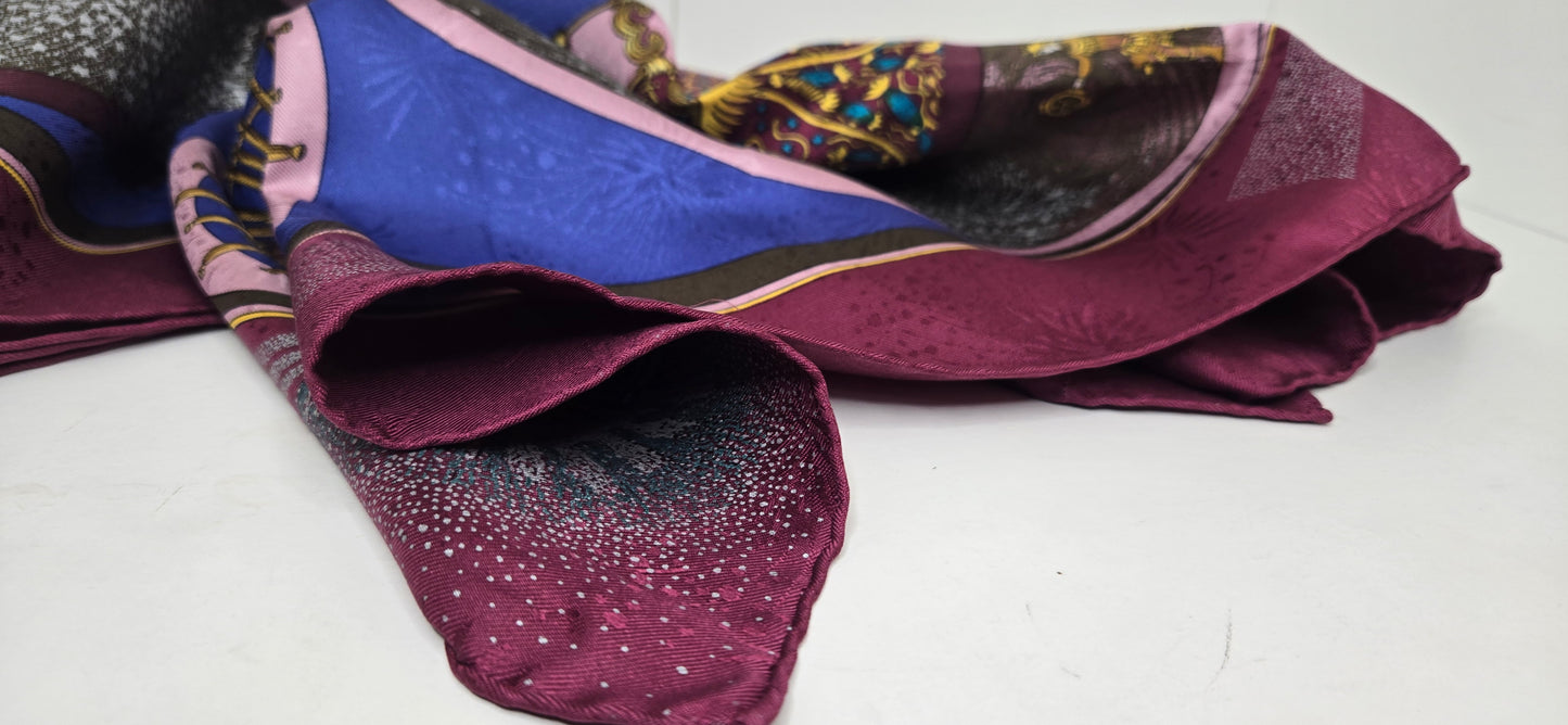 Carré/Scarf Hermès "Feux D'artifice 1987" silk/soie 90cm