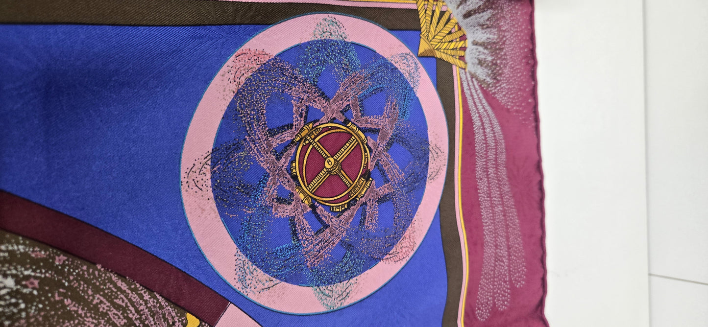 Carré/Scarf Hermès "Feux D'artifice 1987" silk/soie 90cm