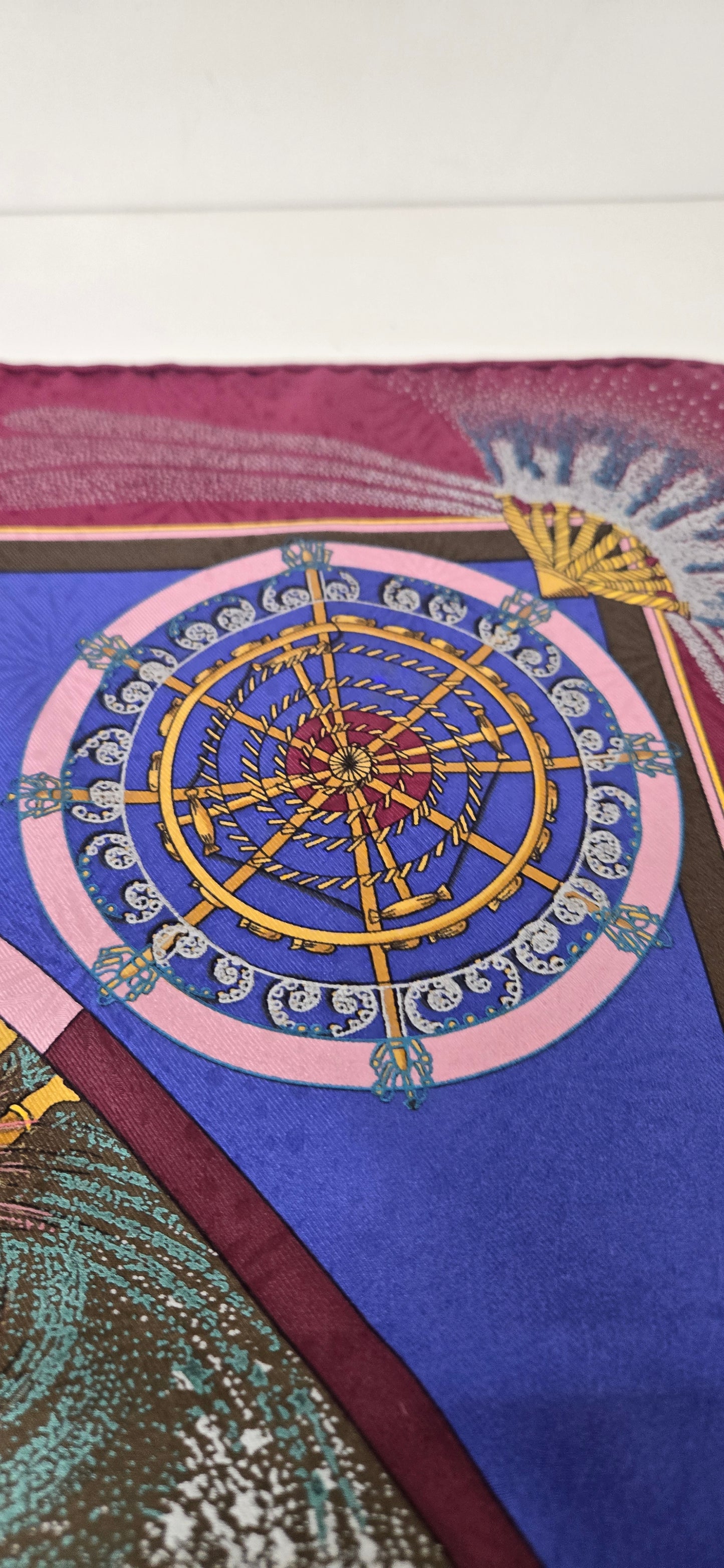 Carré/Scarf Hermès "Feux D'artifice 1987" silk/soie 90cm