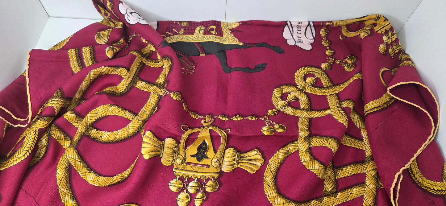 Carré Hermès en twill de soie "Palefroi "