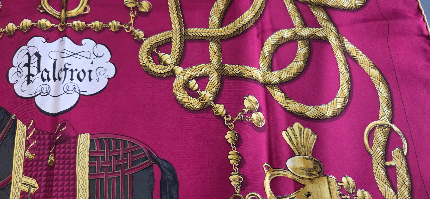 Carré Hermès en twill de soie "Palefroi "