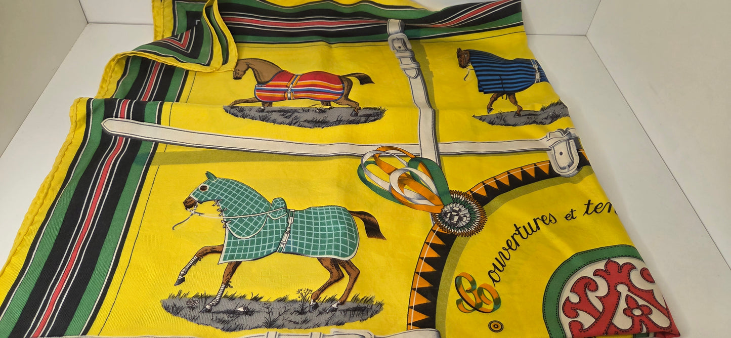 Carré Hermès en twill de "Couvertures et tenues de Jour "
