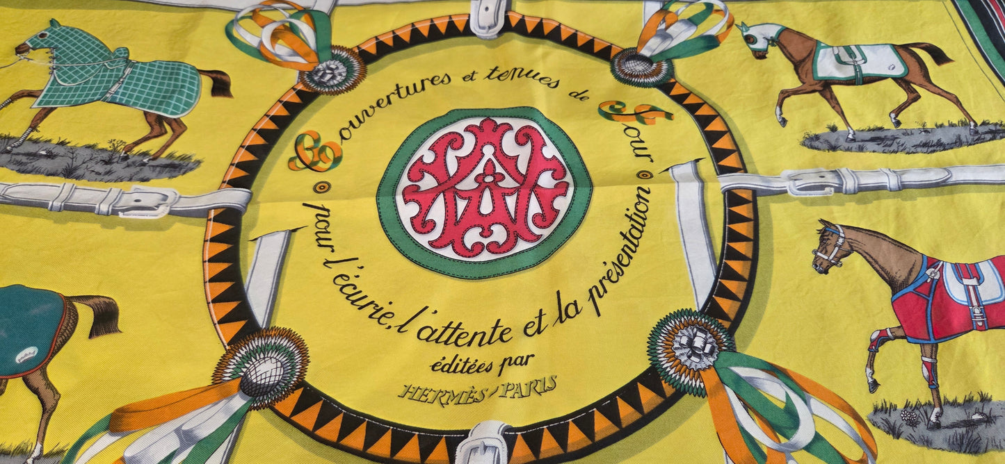 Carré Hermès en twill de "Couvertures et tenues de Jour "