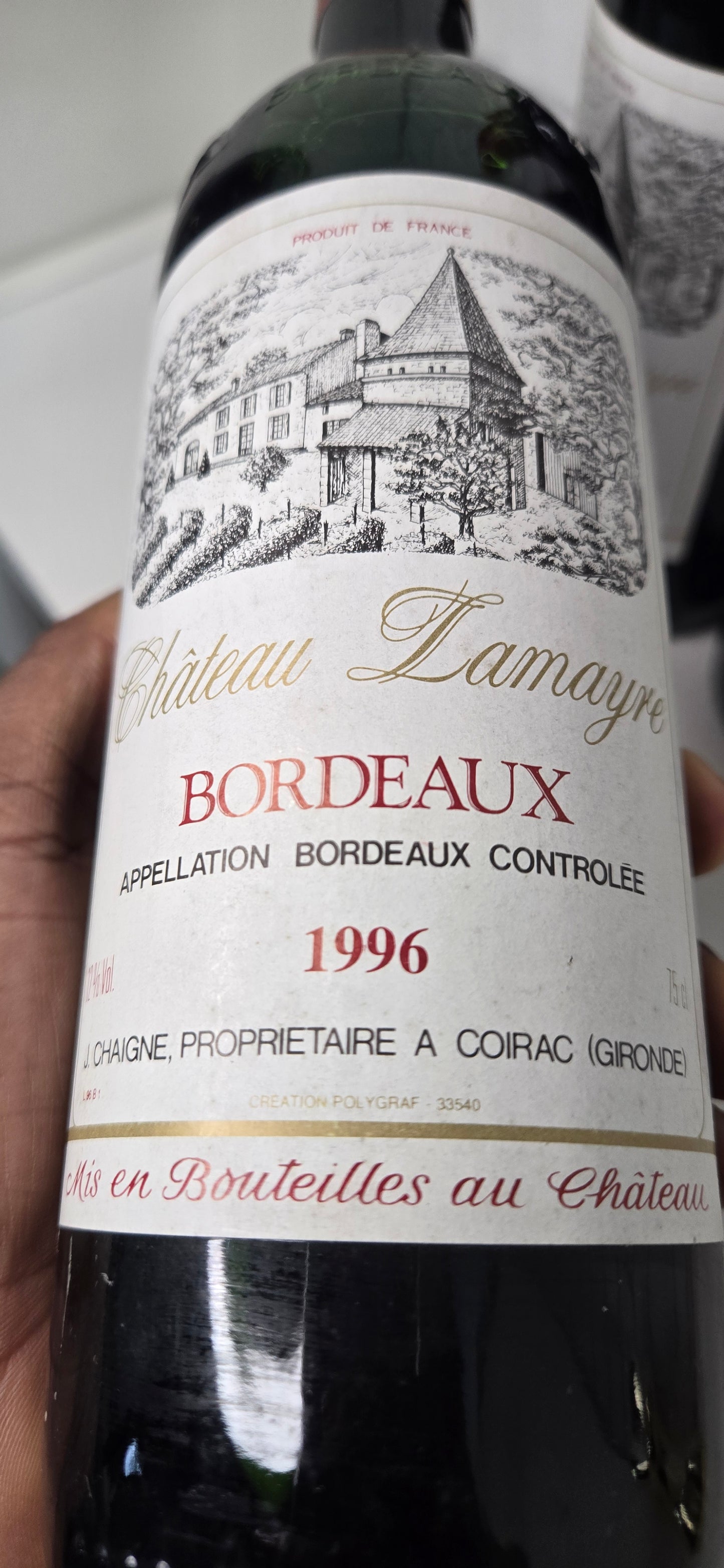 Vin Rouge Bordeaux 1996