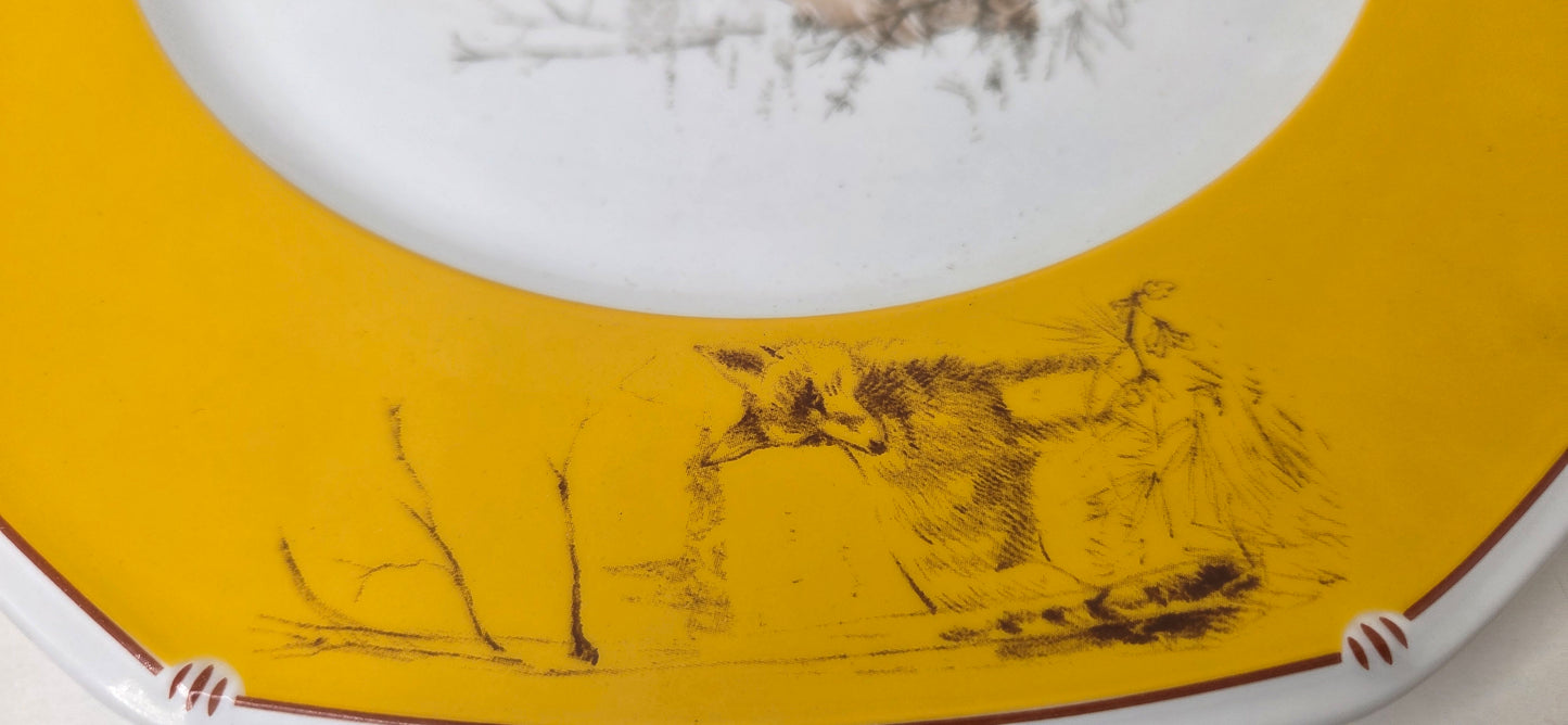 Assiette Hermès en Porcelaine "Sealyham Terrier "