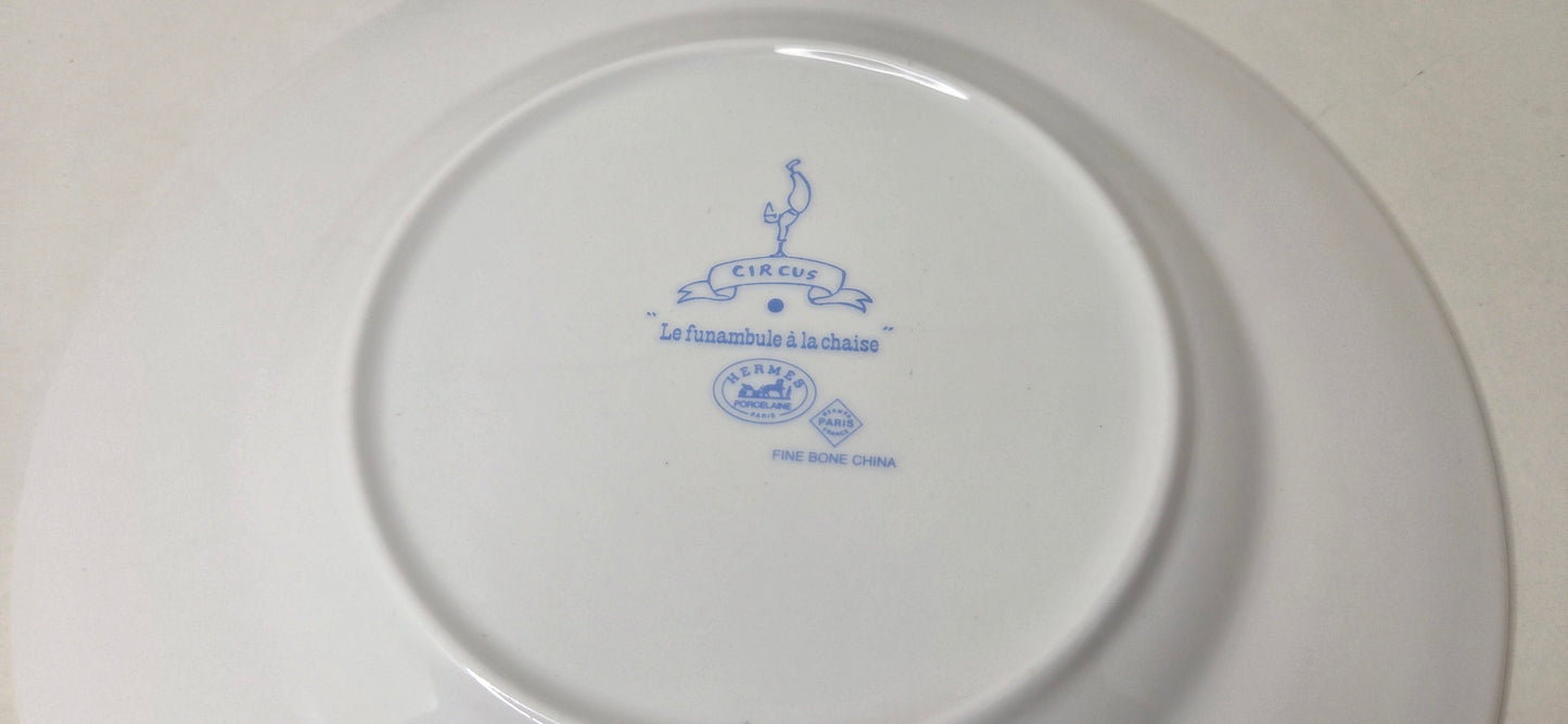Hermès Paris Plate "Circus Funambule "