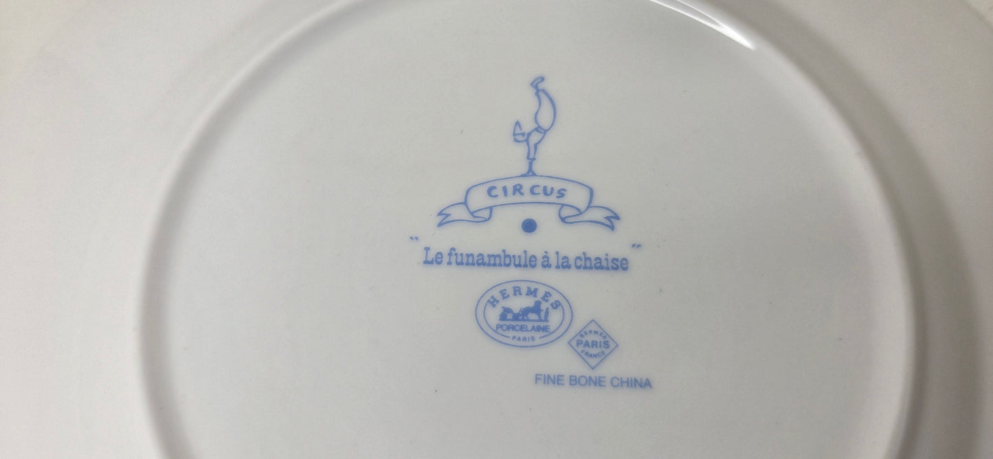 Hermès Paris Plate "Circus Funambule "