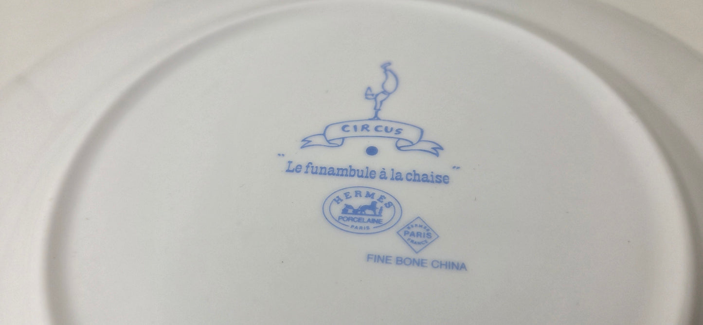 Hermès Paris Plate "Circus Funambule "