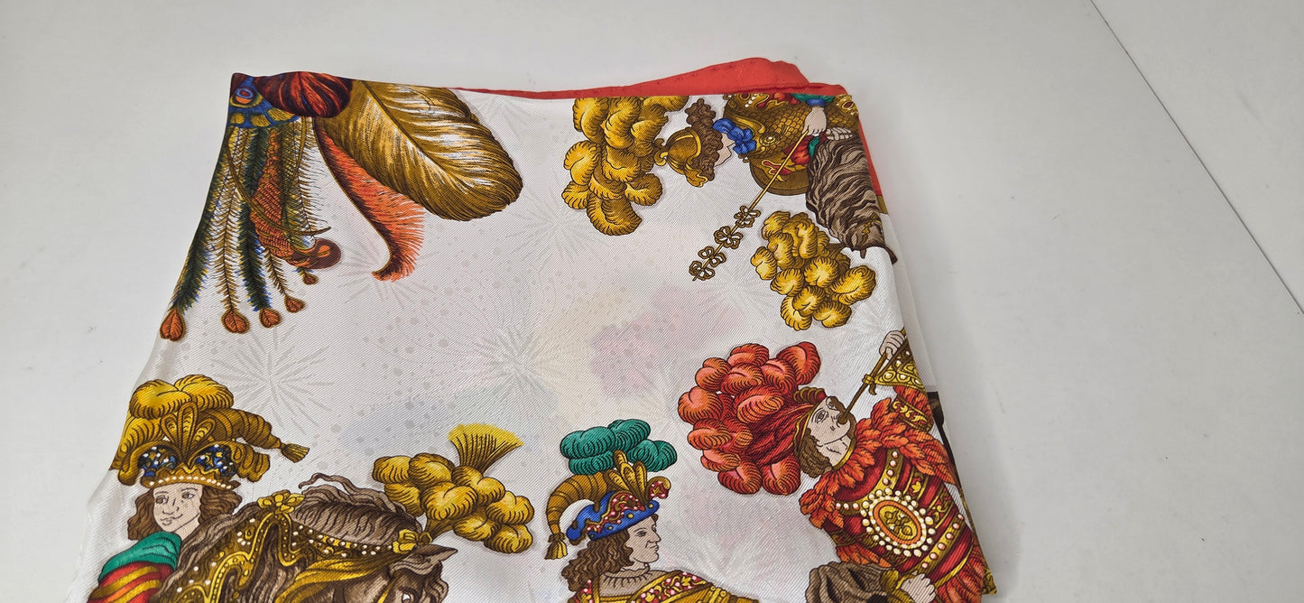 Carré Hermès en twill de "Les Fêtes du Roi Soleil "
