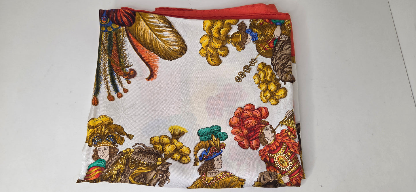 Carré Hermès en twill de "Les Fêtes du Roi Soleil "