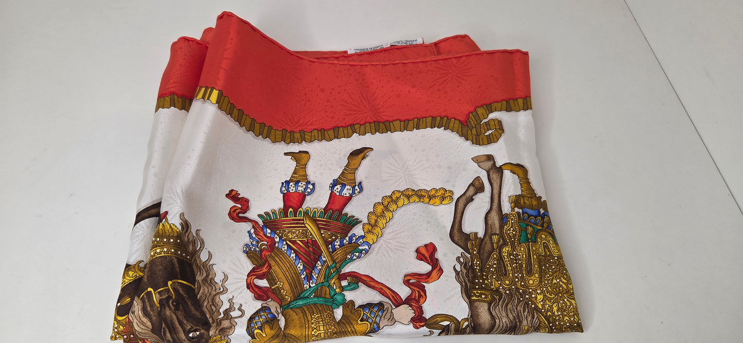 Carré Hermès en twill de "Les Fêtes du Roi Soleil "