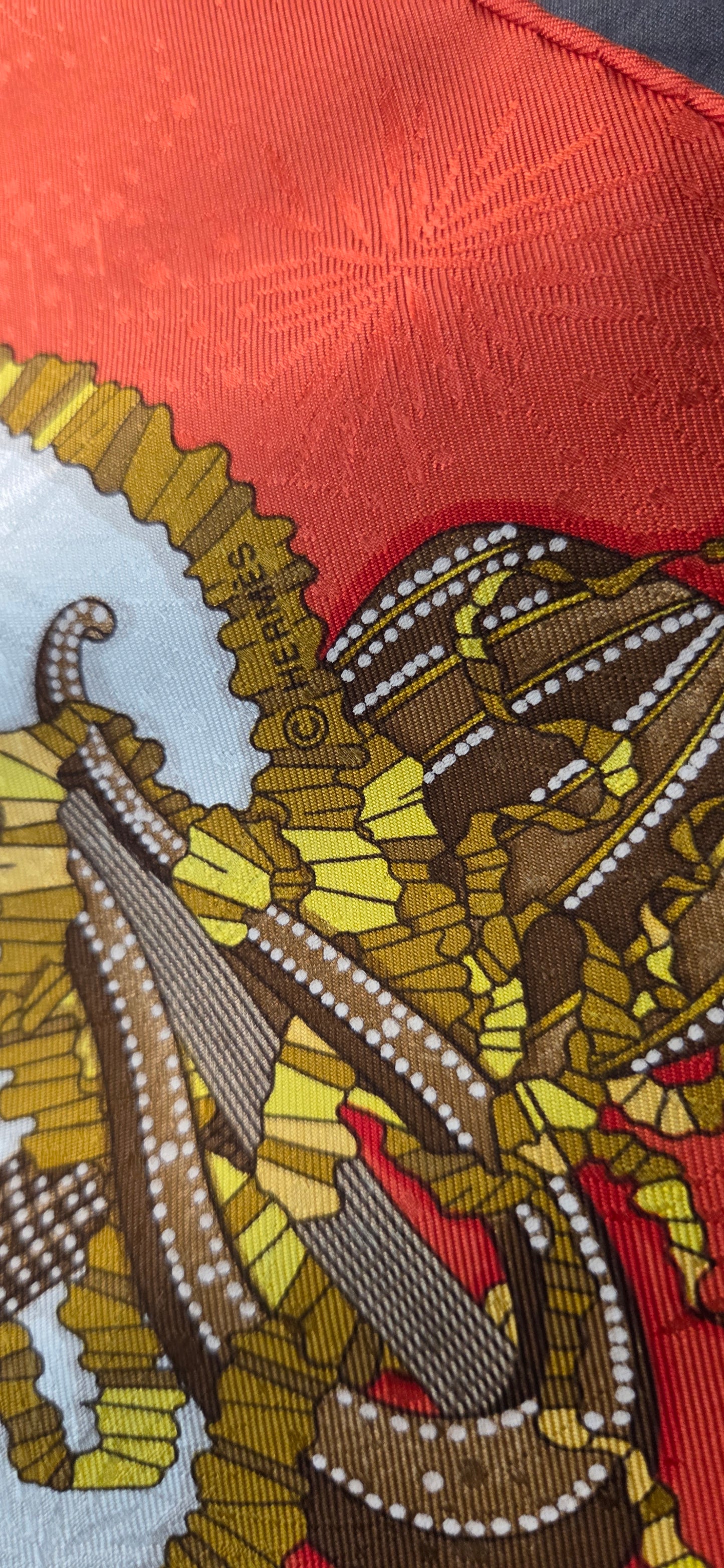 Carré Hermès en twill de "Les Fêtes du Roi Soleil "