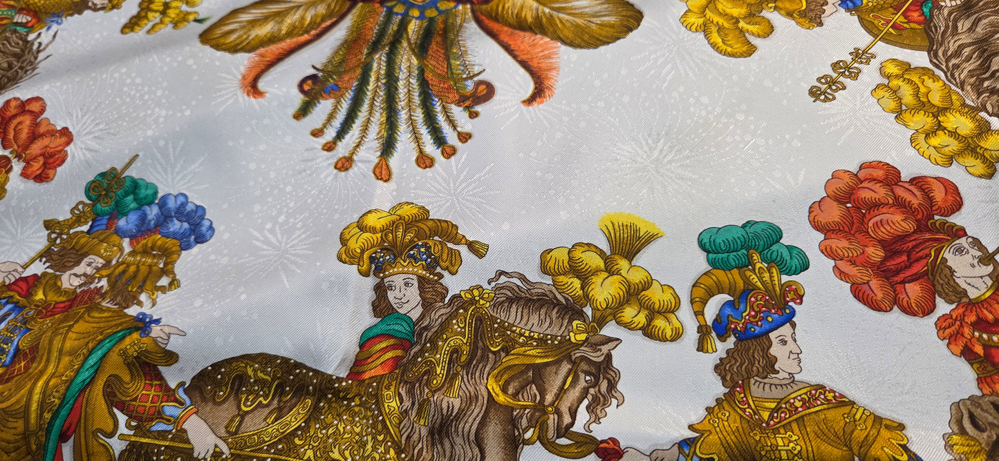 Carré Hermès en twill de "Les Fêtes du Roi Soleil "
