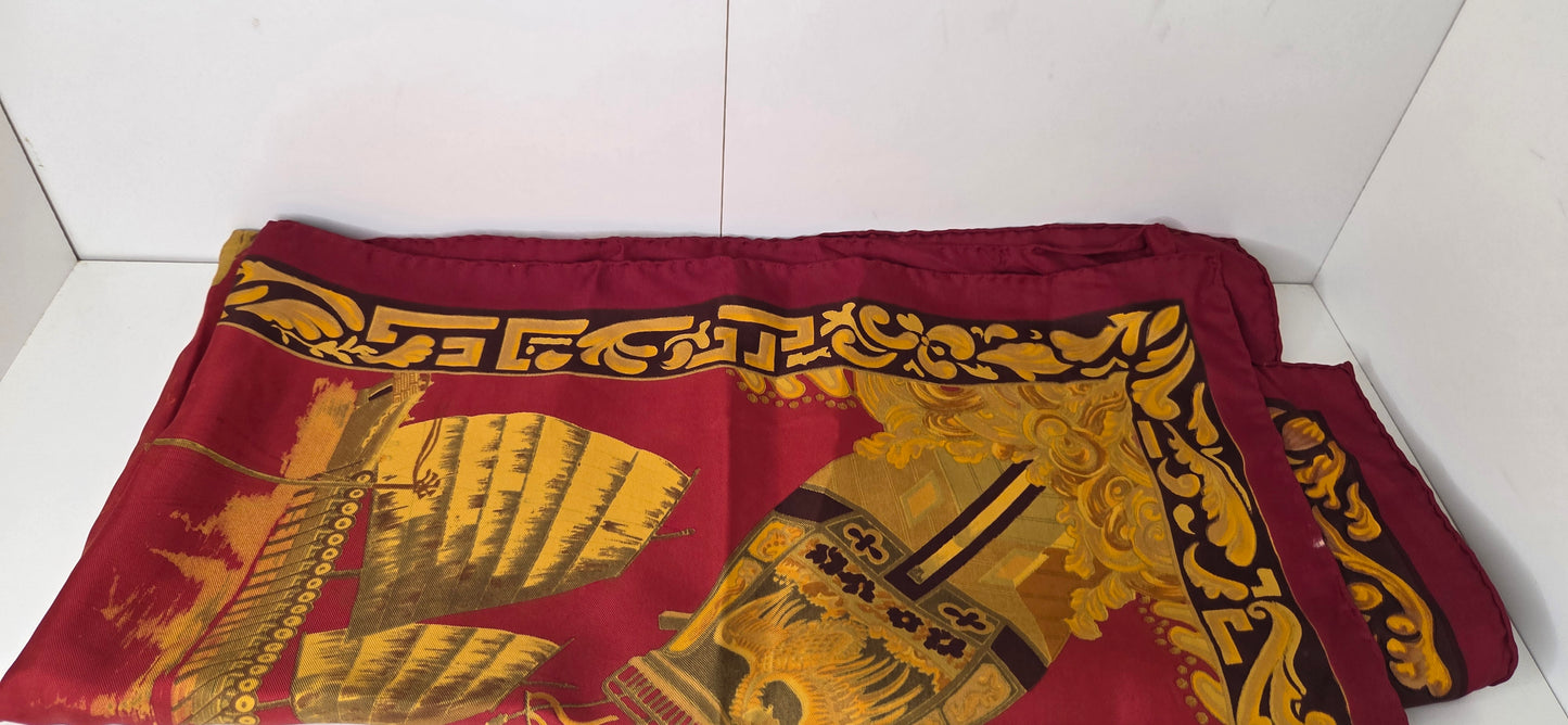Carré Hermès en twill de soie "Jonques et Sampans "