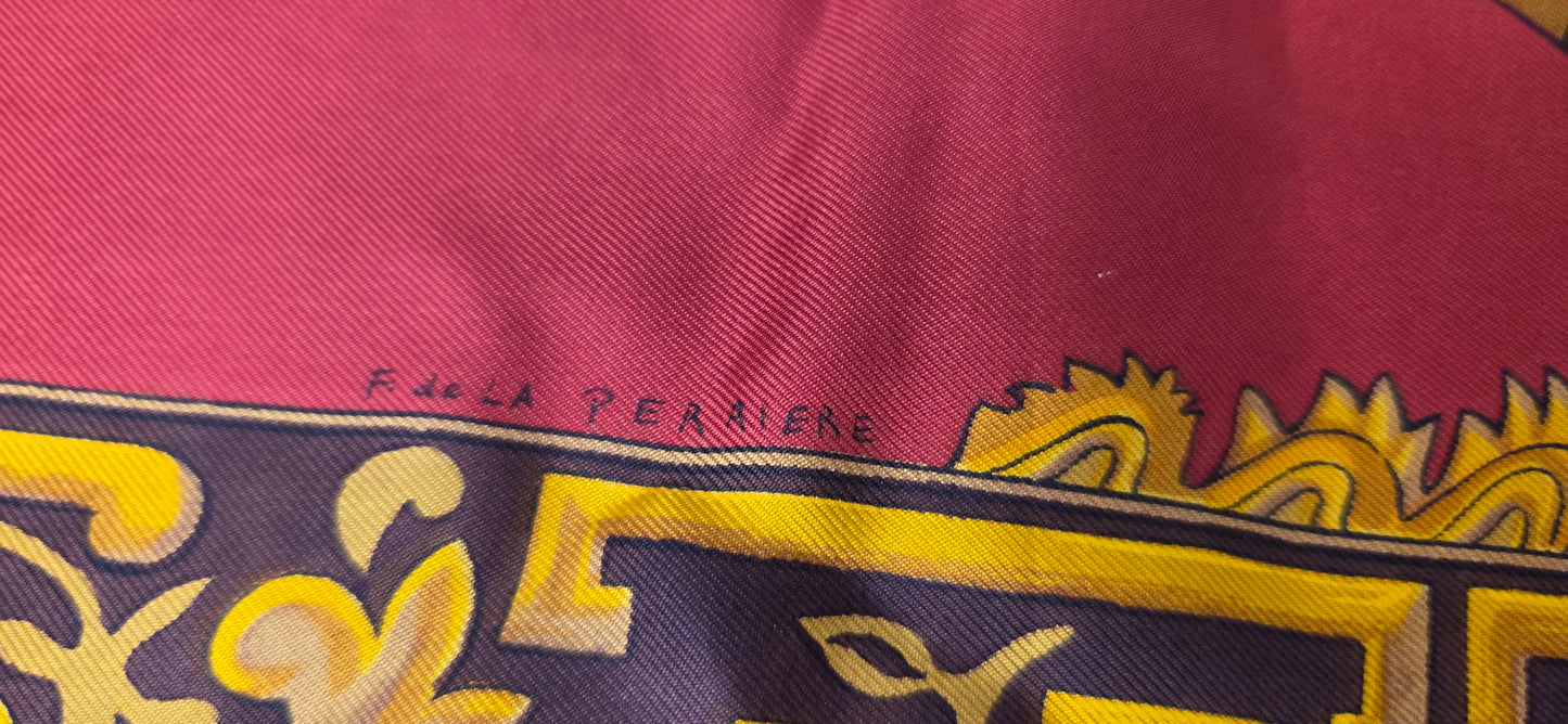 Carré Hermès en twill de soie "Jonques et Sampans "