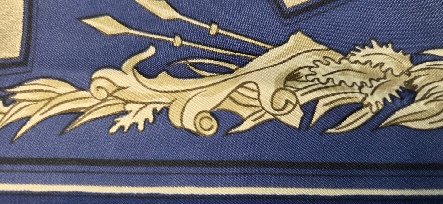 Carré Hermès en twill de soie "La tenue de Venerie "