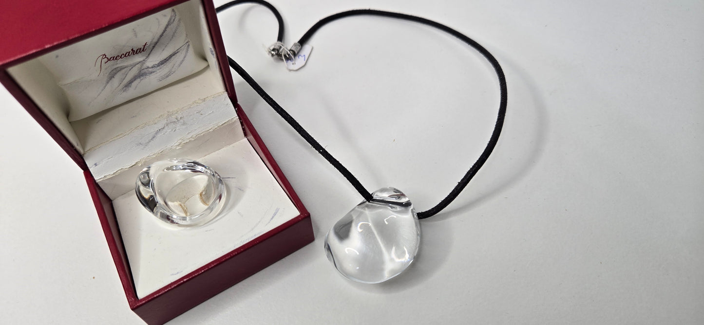 Baccarat Set Ring &Necklace (Pre worn)