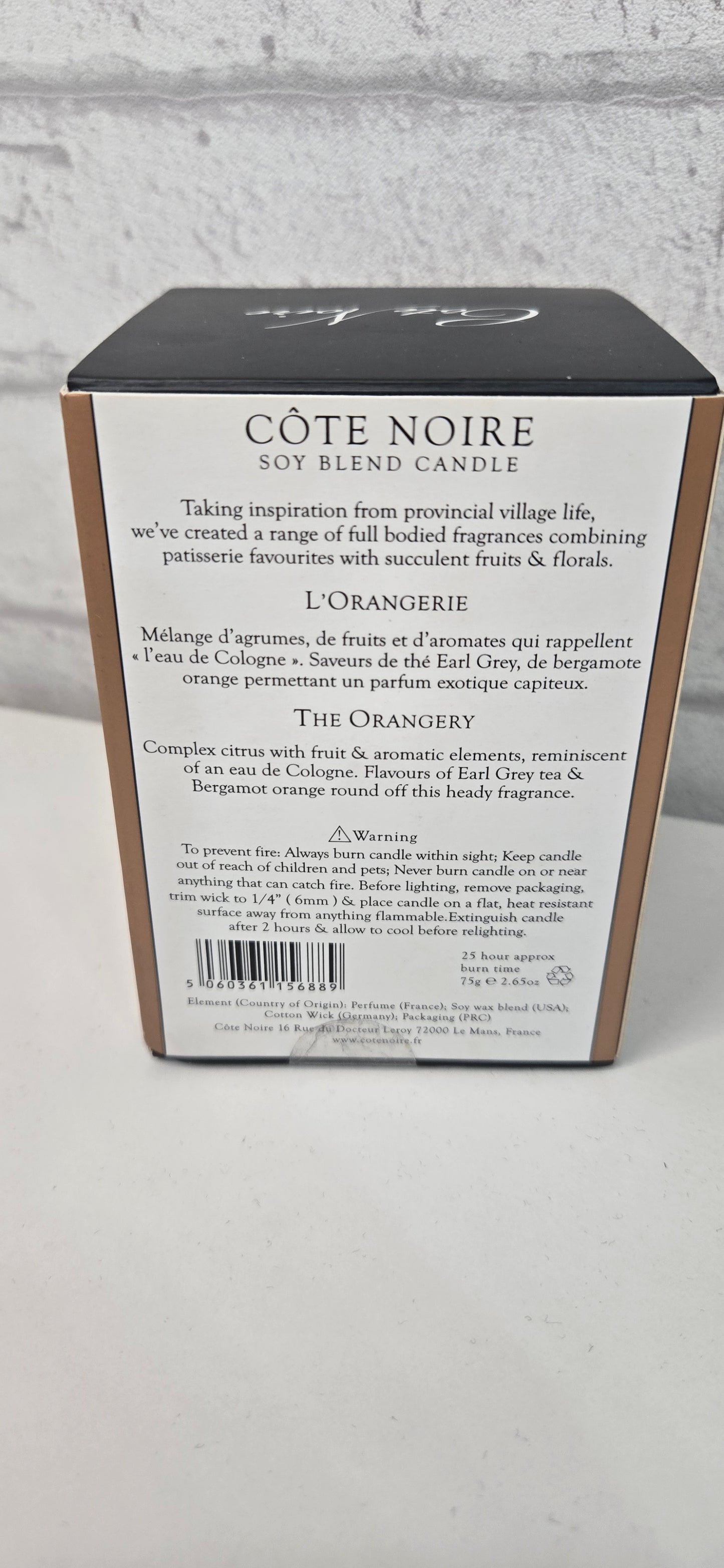 Candle Côte Noire L'orangerie 75g