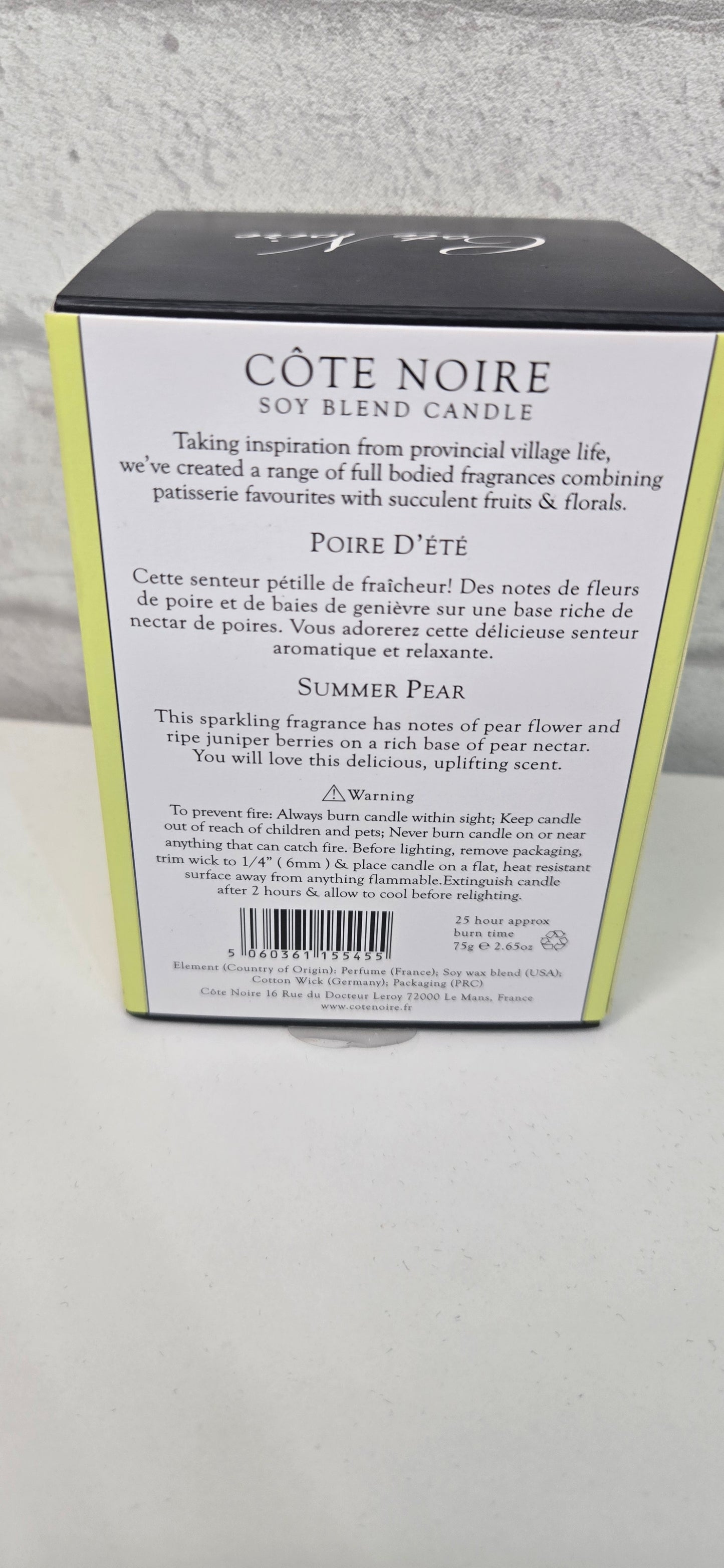 Candle Côte Noire "Summer Pear"