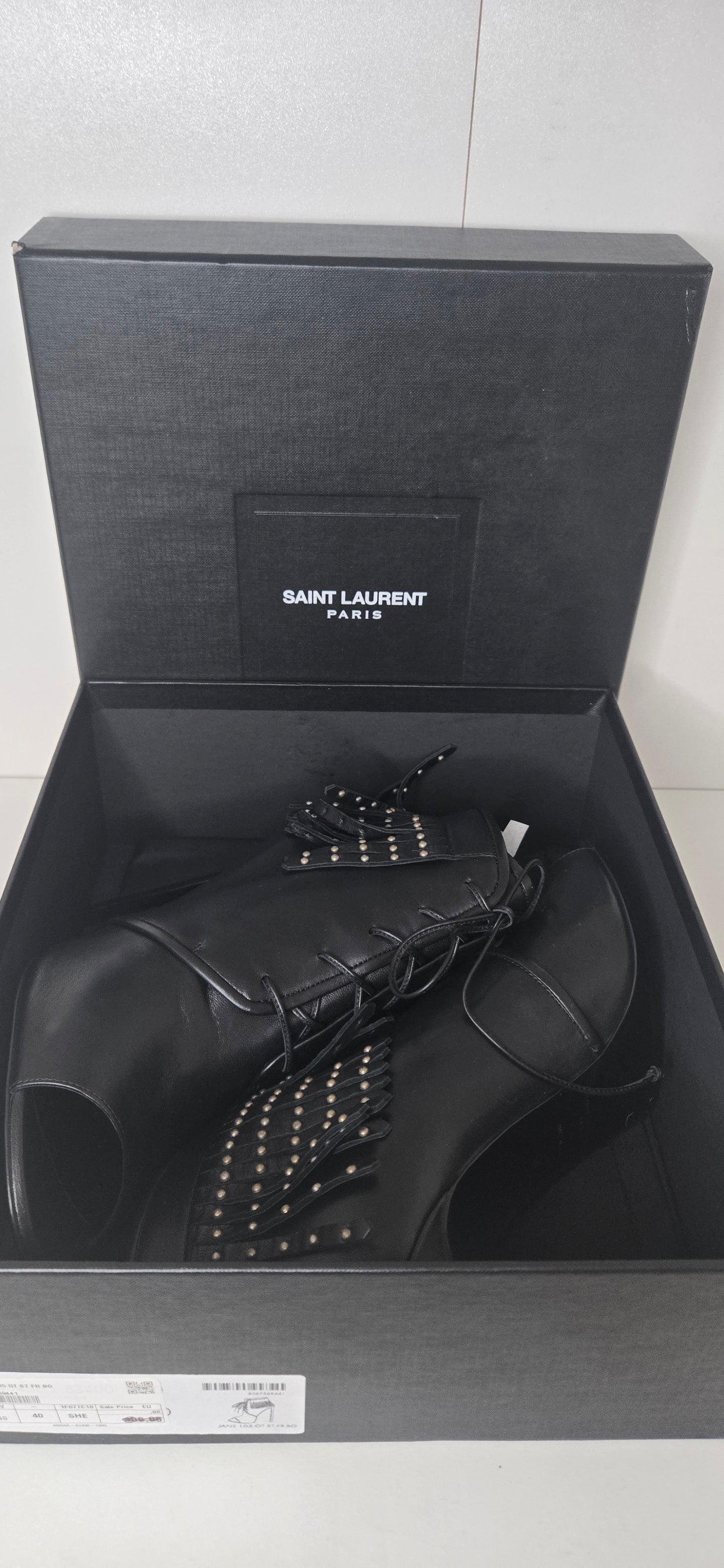 Saint Laurent "Jane Open Toes Boots" New.