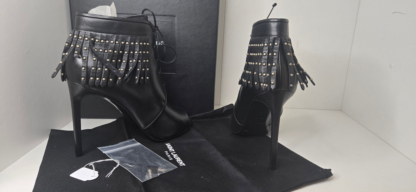 Saint Laurent "Jane Open Toes Boots" New.
