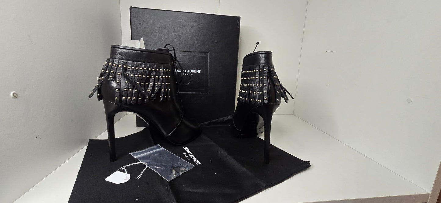 Saint Laurent "Jane Open Toes Boots" New.