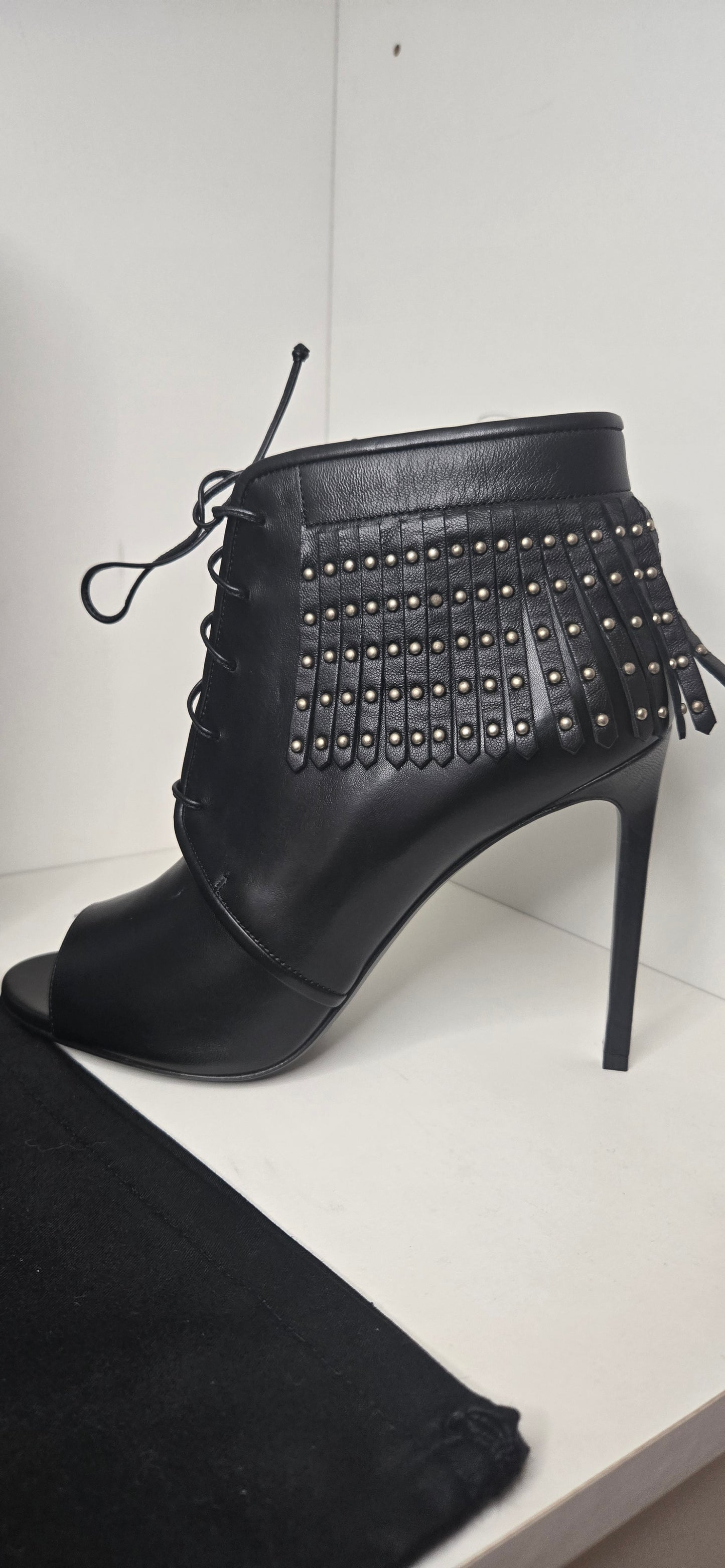 Saint Laurent "Jane Open Toes Boots" New.