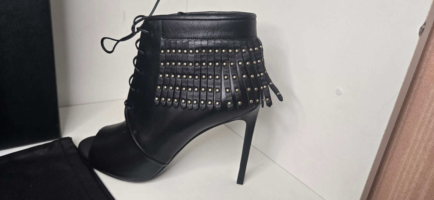 Saint Laurent "Jane Open Toes Boots" New.