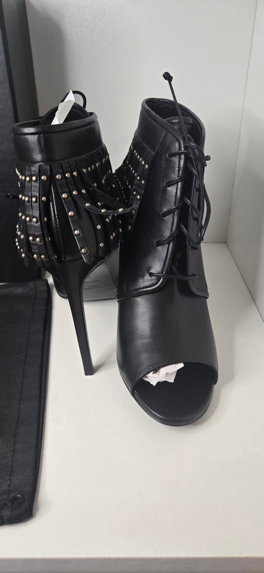 Saint Laurent "Jane Open Toes Boots" New.