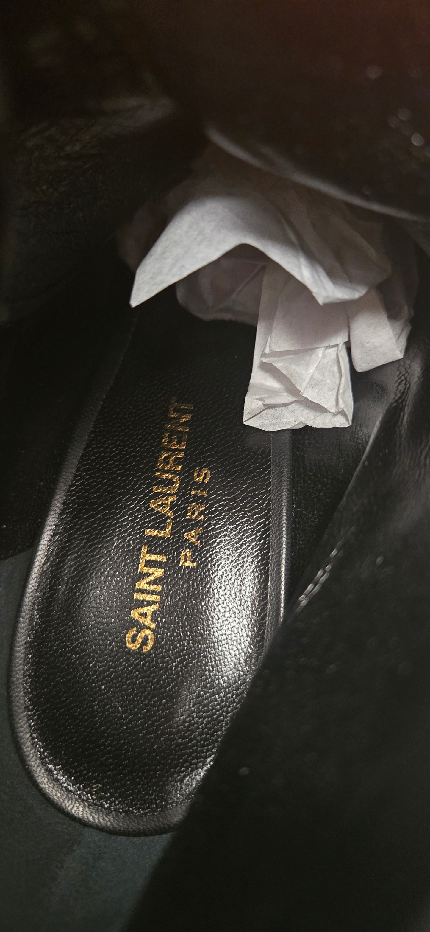 Saint Laurent "Jane Open Toes Boots" New.