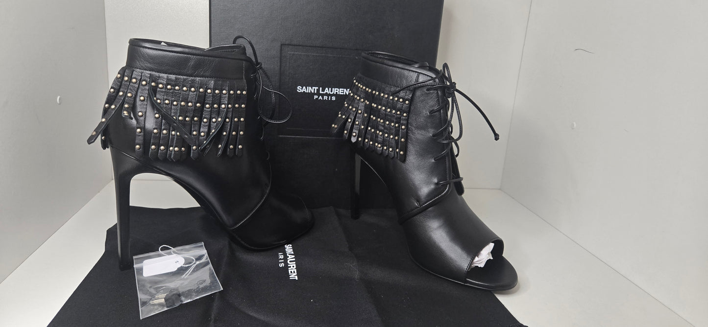 Saint Laurent "Jane Open Toes Boots" New.