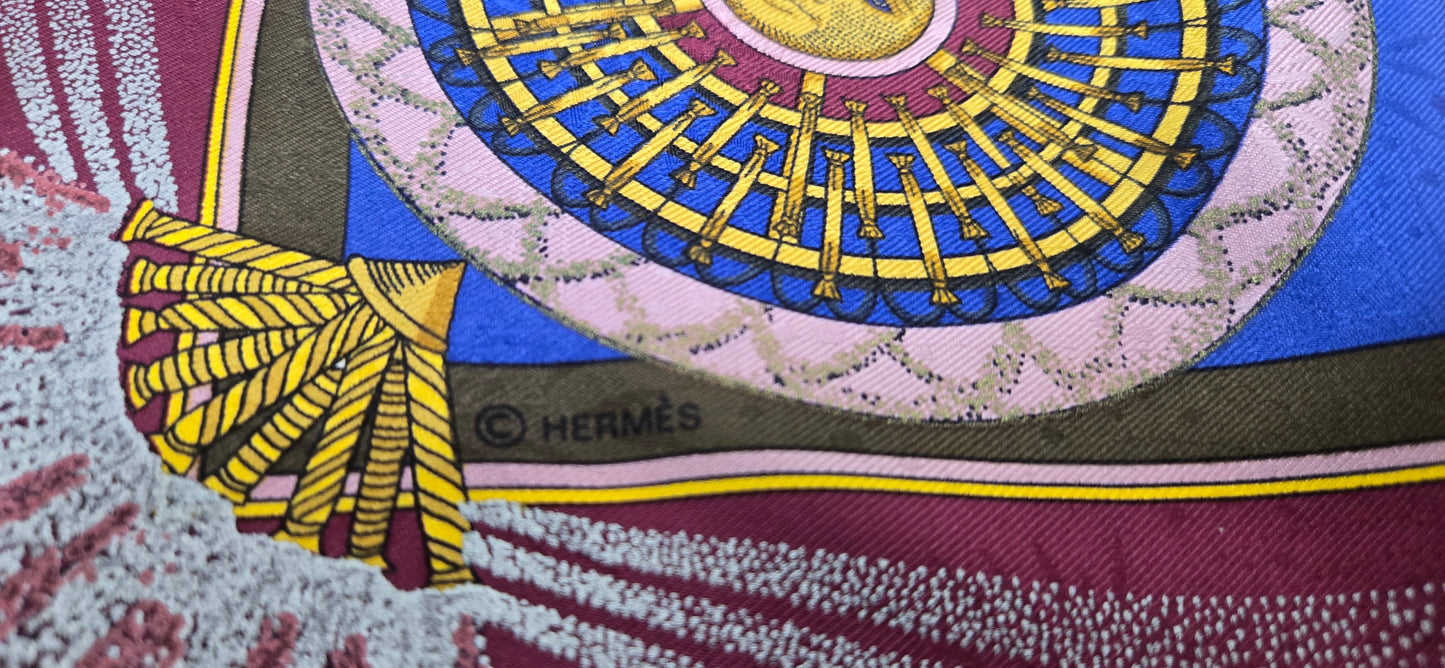 Carré/Scarf Hermès "Feux D'artifice 1987" silk/soie 90cm