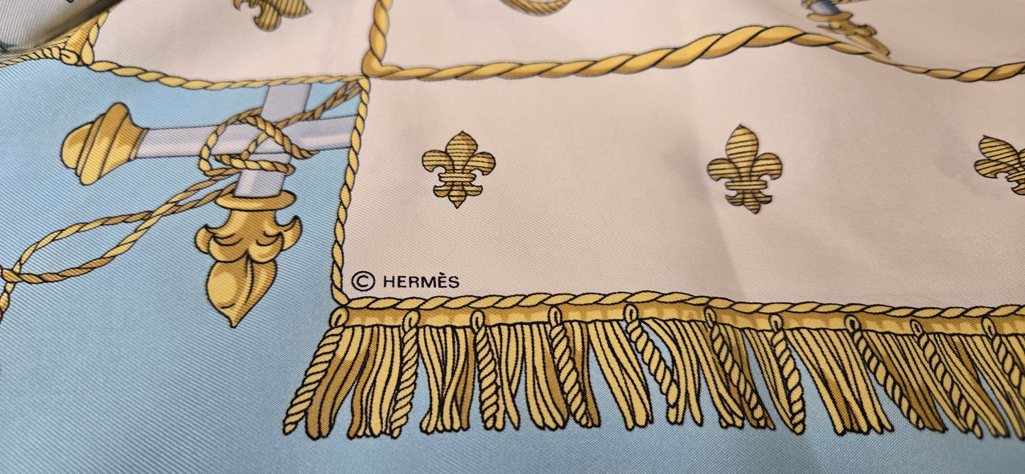 Carré Hermès Silk/Soie "Vue du carrosse de la galère de la Réale " 90cm