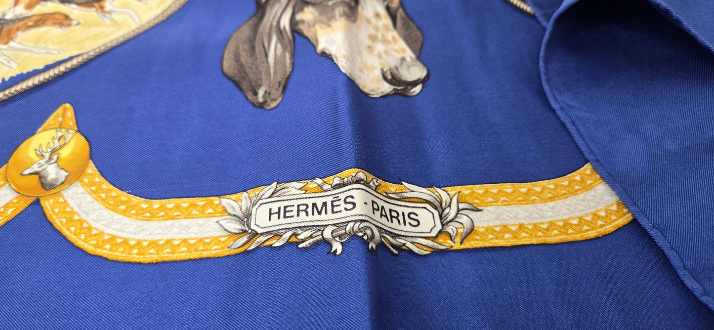 Carré Hermès "Le Laisser Courre " par J. De Fougerolles