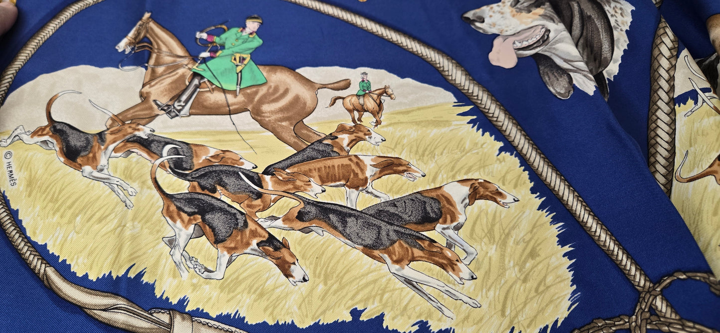 Carré Hermès "Le Laisser Courre " par J. De Fougerolles