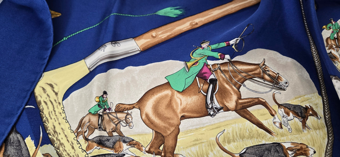 Carré Hermès "Le Laisser Courre " par J. De Fougerolles