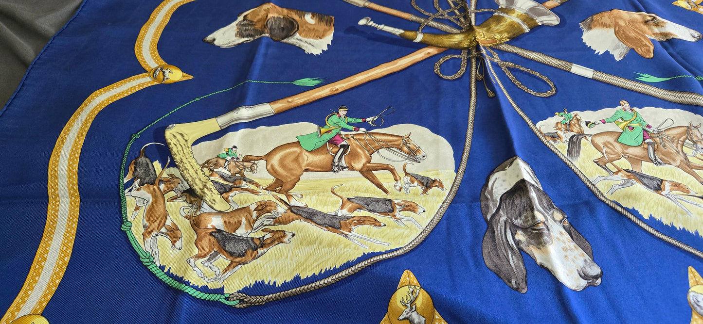 Carré Hermès "Le Laisser Courre " par J. De Fougerolles