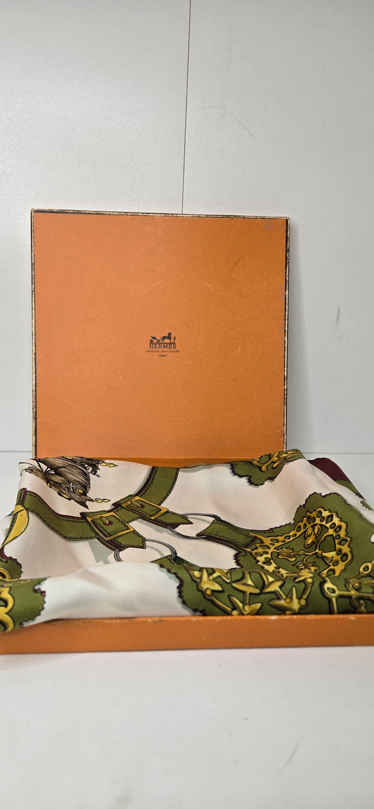 Carré Hermès "Cuivreries " Silk by F. De la Perriere