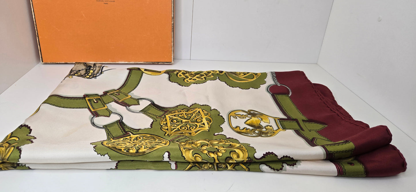 Carré Hermès "Cuivreries " Silk by F. De la Perriere
