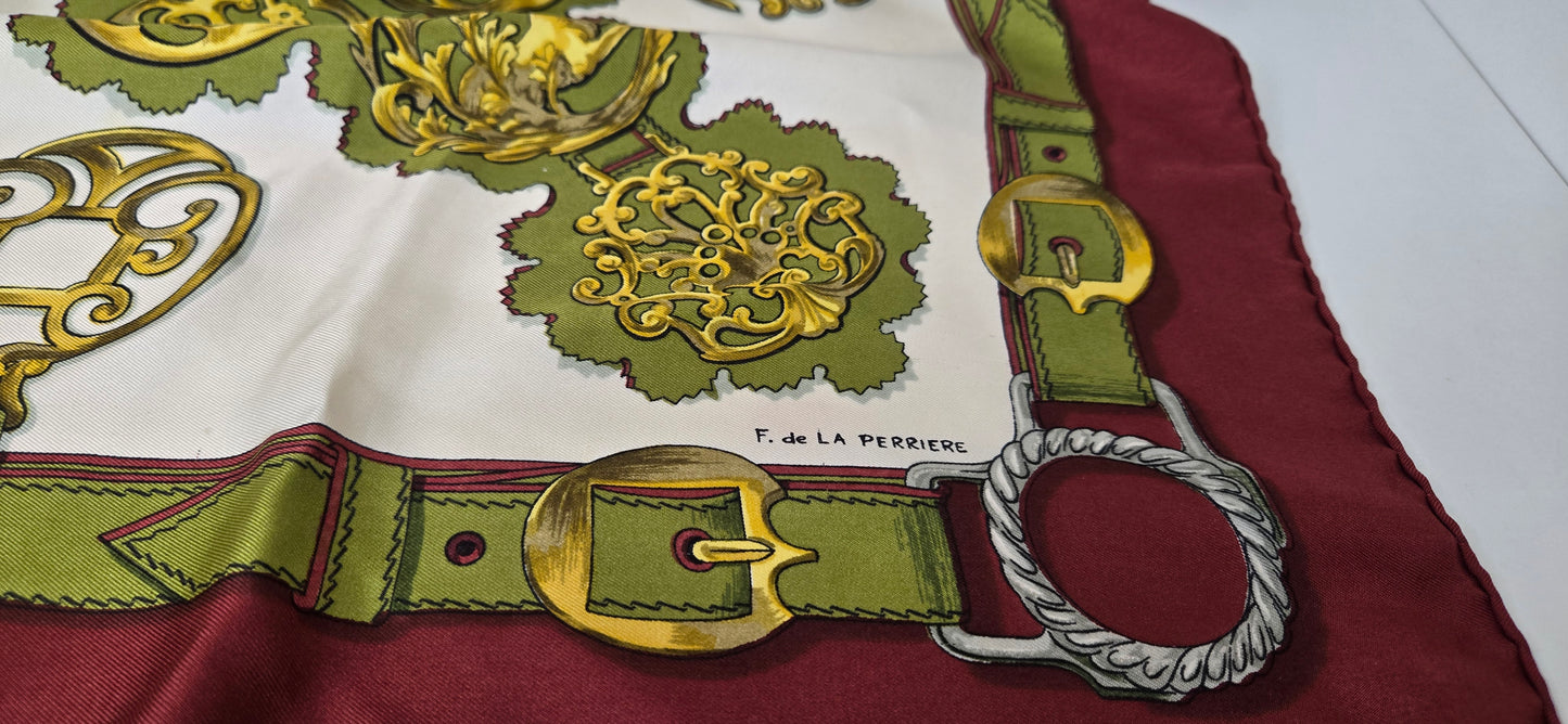 Carré Hermès "Cuivreries " Silk by F. De la Perriere