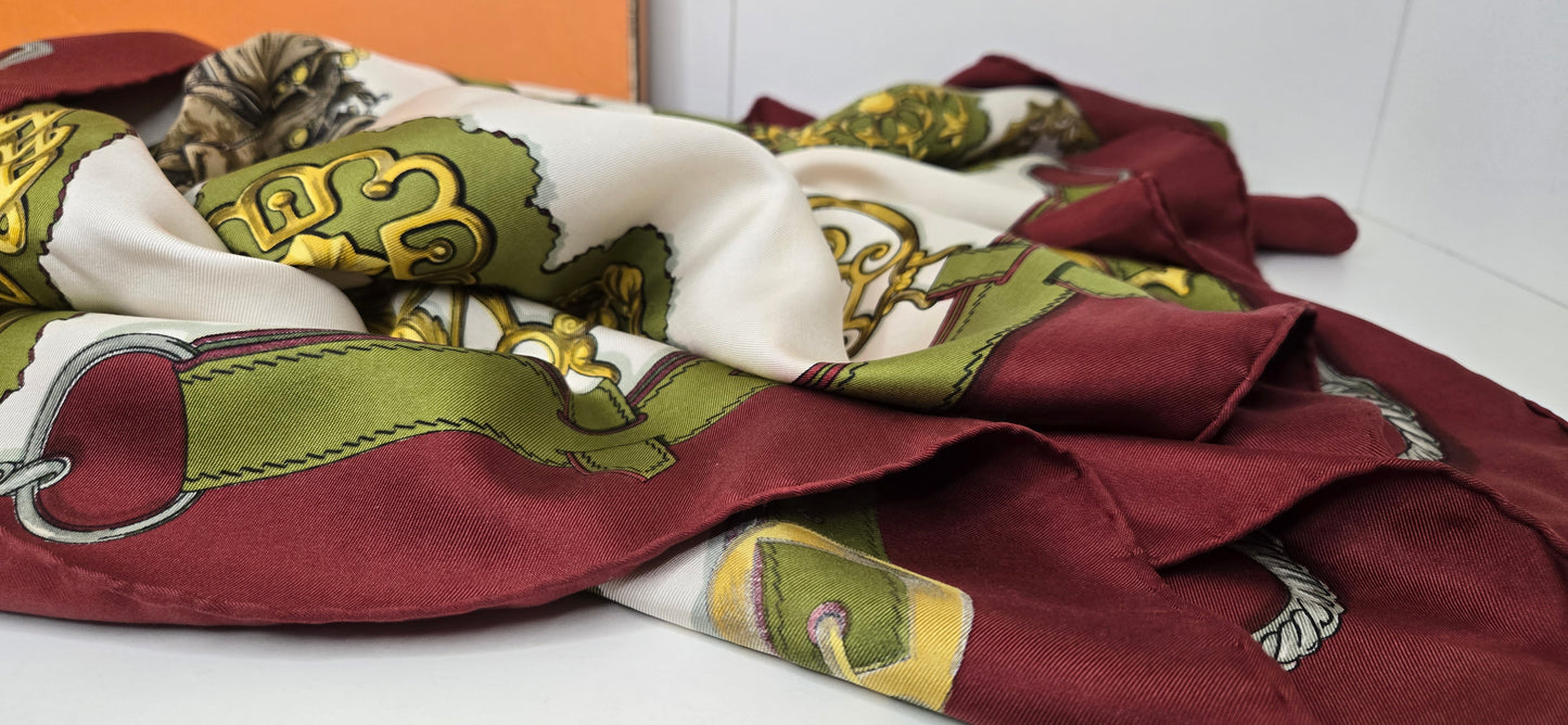Carré Hermès "Cuivreries " Silk by F. De la Perriere