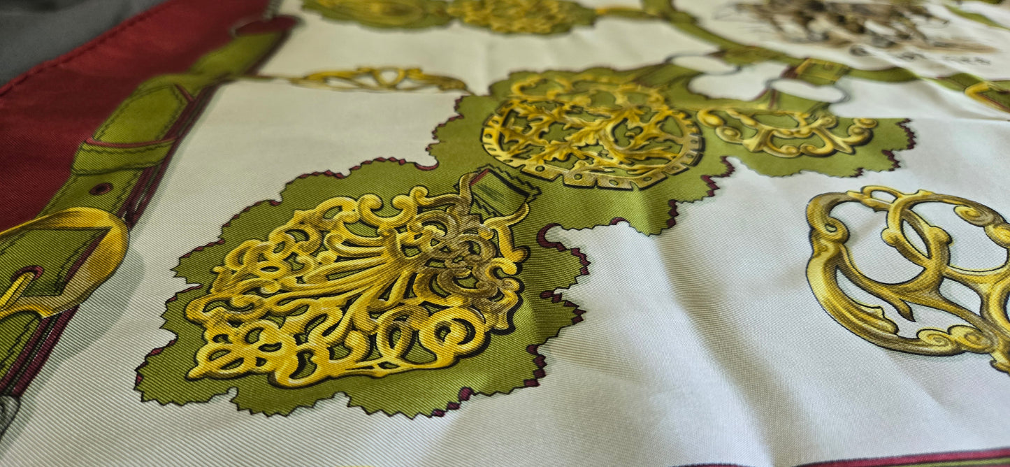 Carré Hermès "Cuivreries " Silk by F. De la Perriere