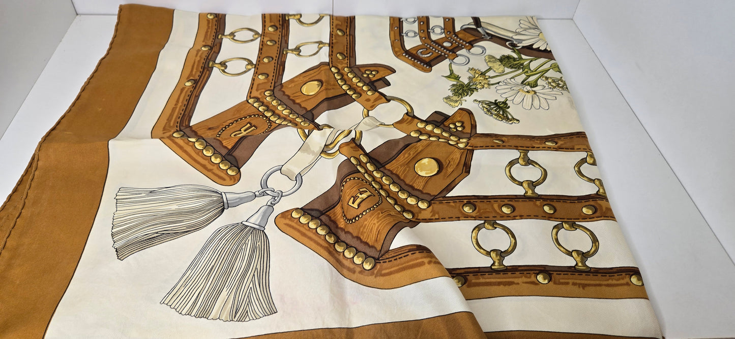 Carré Hermès "Aux Champs" 90cm